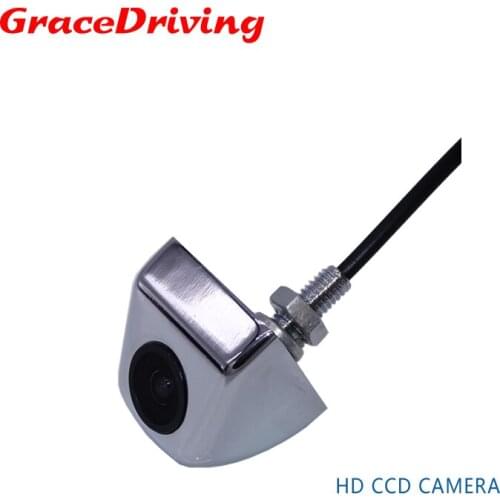 Silver top grade wire camera Three color optional in stock 170 angle +color hd ccd +universal car rear camera on promotion