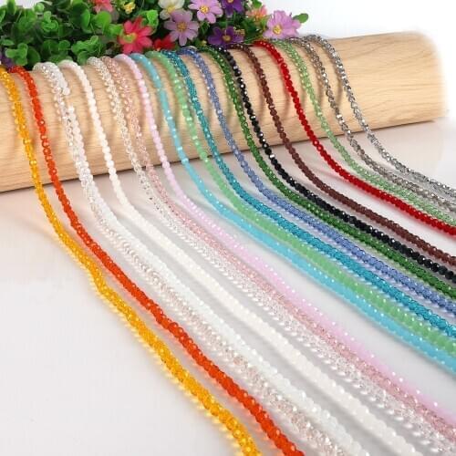 100Pcs/Lot 4mm Round Glass Beads Crystal Colorful Spacer Czech Bead For DIY Craft Handmade Bracelet Necklace Beaded Accessories