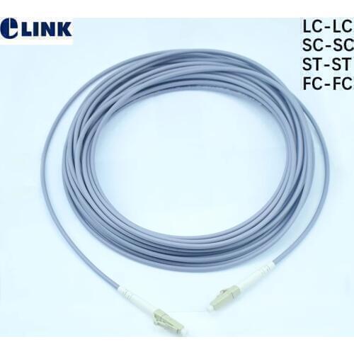 20Mtr 1 core Armored fiber patchcords SC LC FC ST Multimode Single fiber Armored optical fibre jumper cable ELINK simplex 20M