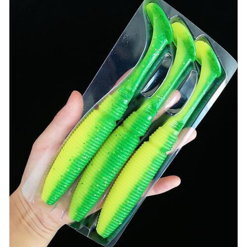 Noeby 3pcs soft lure bait fishing lure leurre shad 17cm 39g silicone bait T tail fishing equipment drop shipping