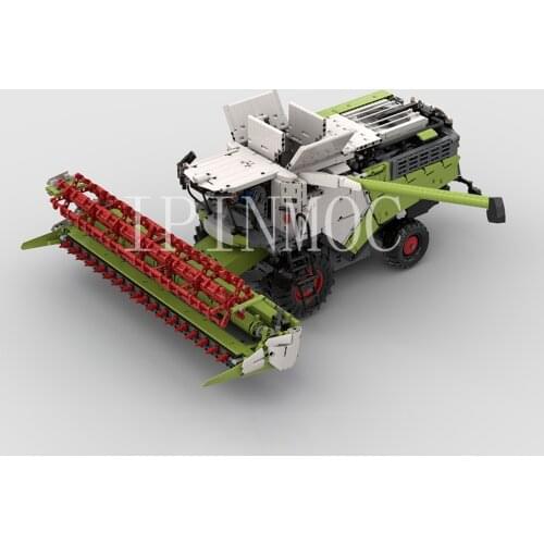 NEW 2021 Small particle technology building block moc-71485 cross country harvester remote assembly toy model boys birthday gif