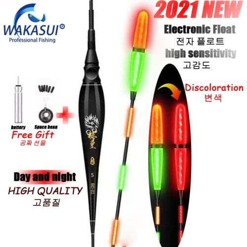 2021New Fishing Floats Accessories Discoloration Float Luminous Smart Cat Fishing For Carp Summer High Sensitivity Striped-Bass