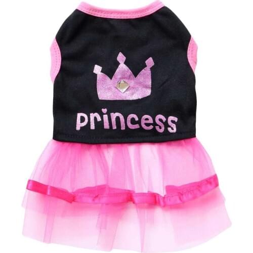 Dog clothing pet products small dog teddy elegant crown lace dog dress spring and summer new