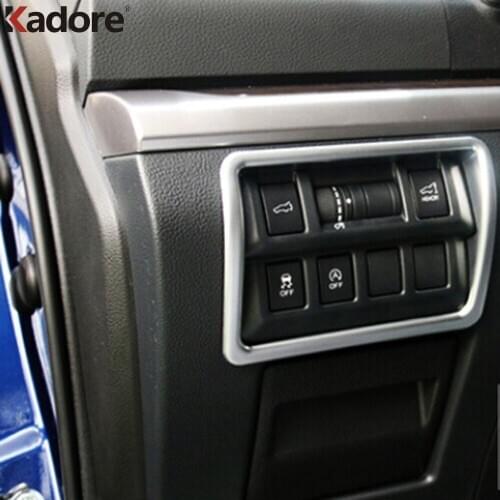 For Subaru Outback 2015 2016 ABS Chrome Multiple Button Matte Frame Cover Inner Door Window Switch Panel Trim Auto Parts 1pc/set