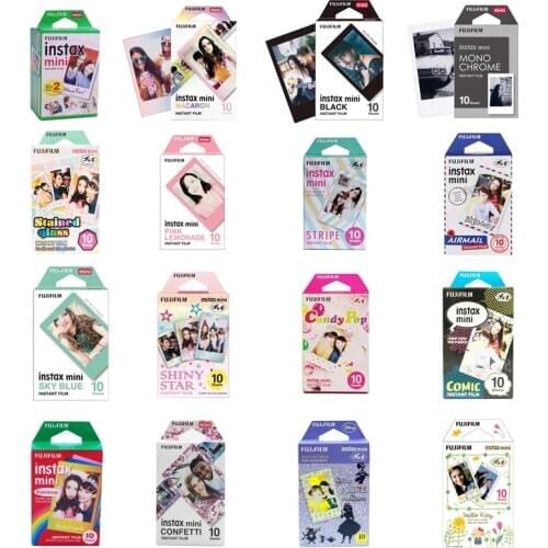 10-200 sheets Fujifilm instax mini 11 9 film white/Color Edge 3 Inch wide film for Instant Camera mini 8 7s 25 90 Photo paper