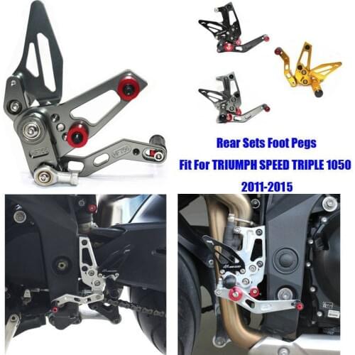 Fit For TRIUMPH 1050 2011 12 13 14 2015 CNC Adjustable Footrest Foot Peg Pedal Mount Bracket Sets Footpeg Rider Rear Rearset