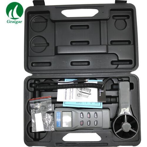 AZ8911 Portable Multifunctional Air Flow Meter Anemometer including Temperature,Humidity,Condensation and Wet Bulb Measurement