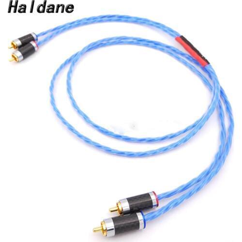 Haldane HIFI Nordost Silver Plated Cable Blue Wgite Gold Plated RCA Interconnect Cable