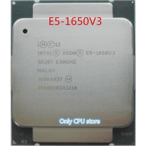 E5 1650V3 Original Intel Xeon SR20J E5-1650V3 CPU Processor 3.50GHz 6-Core 15M E5-1650 V3 FCLGA2011-3 E5 1650 V3