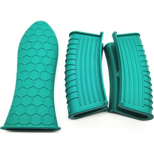 Pan Handle Silicone Cover Handles Grip Covers Heat Resistant Non-Slip For Griddles Metal Frying Pans Kitchenware Pot Clips