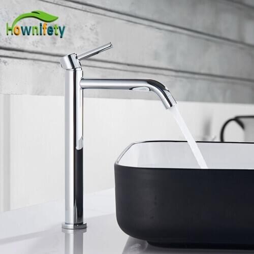 Chrome Black White Brusehd Gold Tall Bathroom Faucet Hot Cold Mixer Crane Tap Wash Bahtroom Tap Bath Vessel Mixers