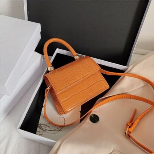 Alligator Pattern Crossbody Bags For Women Fashion PU Leather Mini Handbag Ladies Square Shoulder Tote Designer Messegner Purse