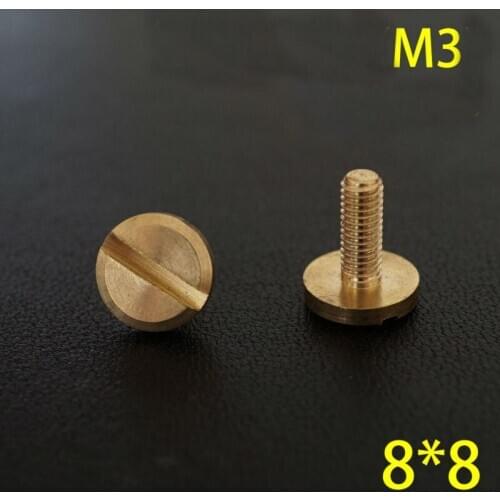 50pc Q28-8*8 Solid Brass belt screw Chicago Screw Leathercraft