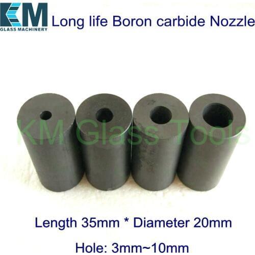 High quality! Long life Boron carbide Nozzle 35x20x4/6/8/10mm for Glass Sand blasting machine
