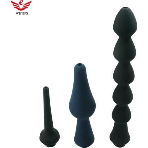 Wetips Silicone Anus Douche Enema Cleaning Bidet Pera Anal Shower Portable Anus Douche Grifo Bidet Hygienic Enema Anal Shower
