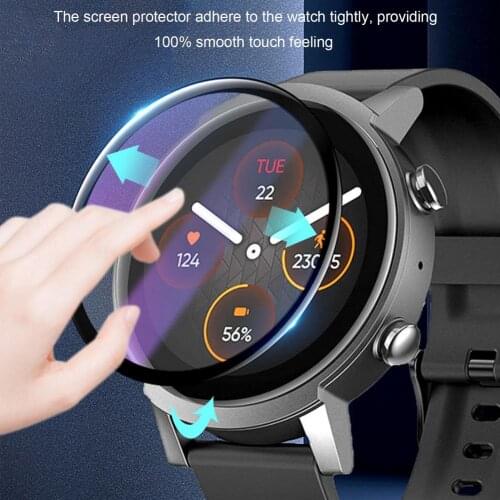 Curved Edge Screen Protector For Ticwatch E3 Smartwatch Protective Film Scratch-proof Cover Not Tempered Glass Watch Accessories