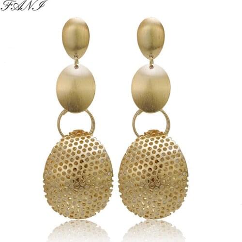 Fani Brand Long Drop Dangle Earrings Fashion Jewelry 2021 Womens Copper High Quality Geometric For Party Wedding Daily Wear