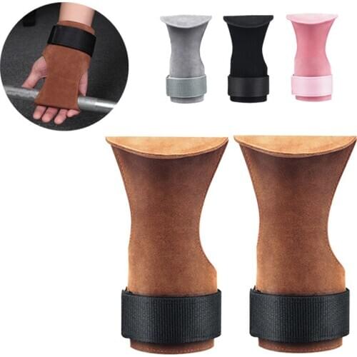 1Pair Weight Lifting Hand Grips Gymnastics Gloves Palm Gym Fitness Power Protector Crossfit Workout Bodybuilding Wrist Support