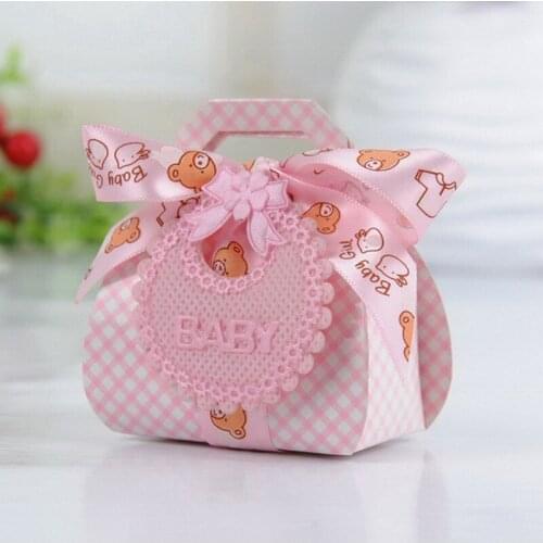12pcs Handbag Gift Box Paper Party Wedding Favor Candy Boxes Packaging Kids Baby Shower Birthday Valentines Day Gift Bags