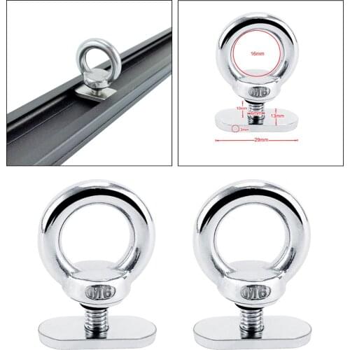 2Pieces 304 Kayak Track Rail Mounting Eyelet Leash Holder Eyelet Accessories