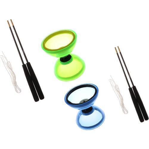 2pcs Professional Diabolo with Sticks String Chinese Yoyo Classic Juggling Toy Sport Hobbies Fun Toys Gift for Children