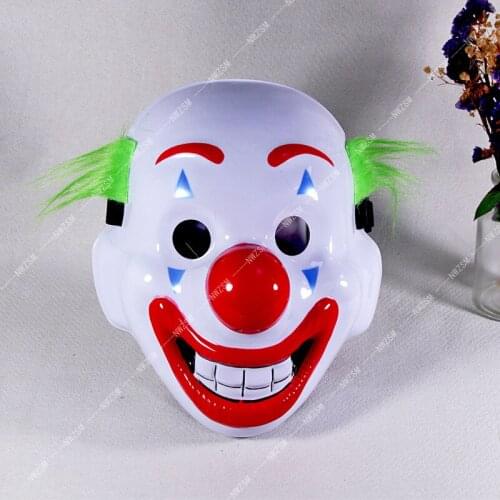 21 new clown mask Halloween PVC mask horror Halloween party movie props makeup
