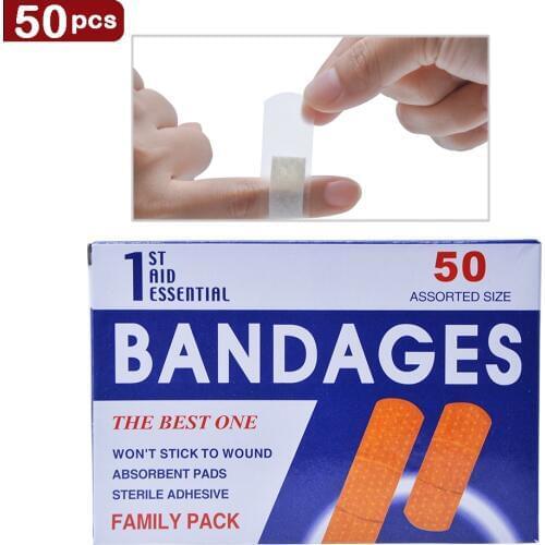 50pcs bandages Waterproof Breathable Band Aid Hemostasis Adhesive Bandages Medical Patch Curative