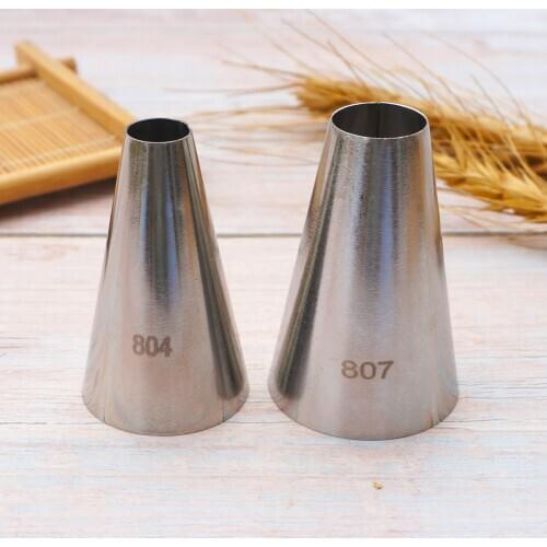 #807 Round Piping Nozzles Pastry Tips Cake Cream Decorating l Stainless Steel Cupcake Cookie Icing Tips Large Size