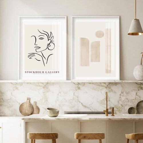 Canvas Painting Abstract Geometric Posters and Prints Stockholm Gallery Line Figure Wall Art Pictures for Living Room Home Decor