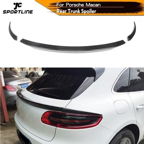 Car-Styling Carbon Fiber Racing Trunk Rear Spoiler Auto Wing Lip for Porsche Macan 2014 - 2016