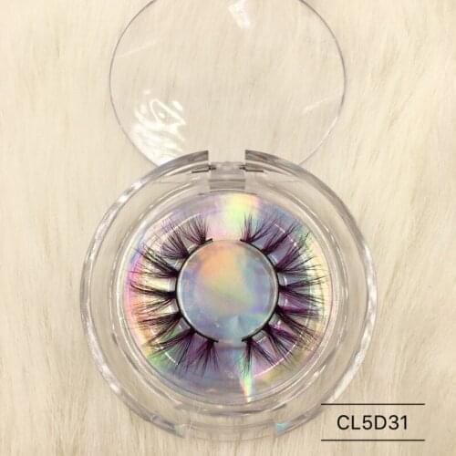 Color Eyelash 6pairs/lot 5D Lashes Multi-Colors for Your Choose Real Mink Eyelashes