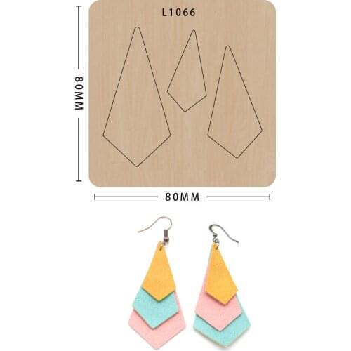 Hand-made crafts diy die cut wooden dies leather stamp Multilayer Earrings decoration border Suitable for big shot machines