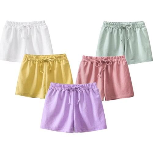 Kids Shorts Girls Baby Summer Korean Solid Color Shorts Toddlers and Children Casual Clothing 2-10 Years Girls Pants