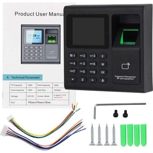 Intelligent Biometric Fingerprint Time Attendance Machine Check-in Device Access Control Keypad with RFID Key Fobs
