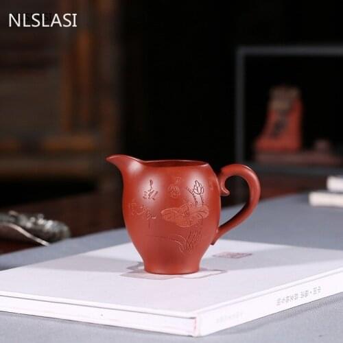 Chinese Yixing Classic purple clay Fair Cup Cha Hai Master Teacup Handmade Tea set Accessories Customized authentic 190ml