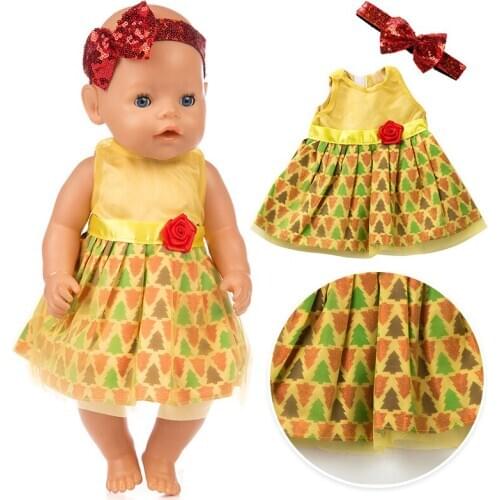 Happy Elfin 43cm Baby New Born Doll Suit Skirt 18 inch Boy Girl Doll Clothes For Girl Children Best Birthday Gift