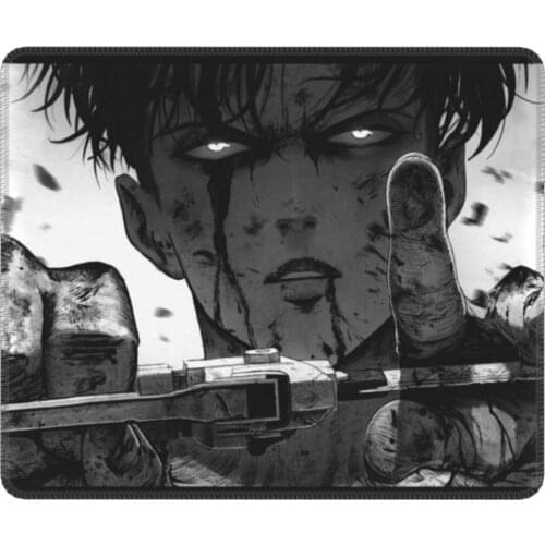 Levi Attack On Titan Cool Mouse Pad Anime Shingeki no Kyojin Waterproof MousePad Natural Rubber Office Home Deco Mat