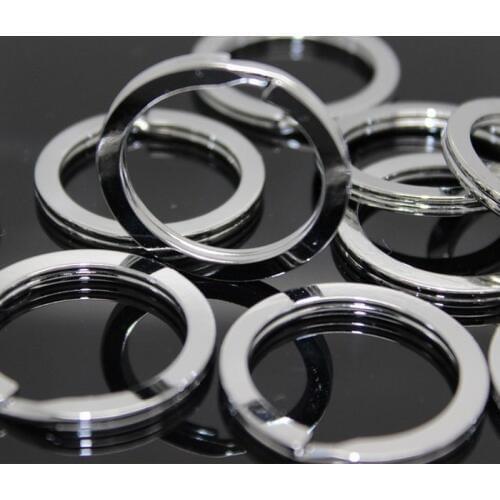 10 pcs/lot stainless steel Iron Round Metal Keyring Rhodium Plated Split Key Ring Key Chain 25MM 28MM 30MM 32MM 33MM 35MM