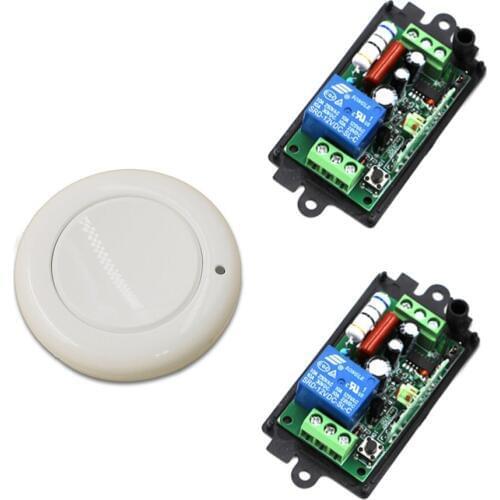 Top Selling 220V 110V 1 CH RF Wireless Remote Control Switch 2 Receiver+1 Transmitter Safer PCB Panel Wall Remote Transmitter