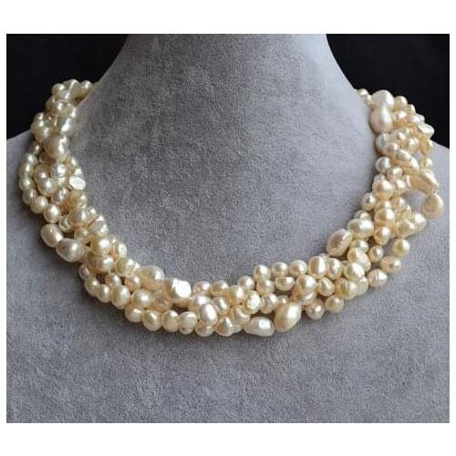 Favorite Pearl Necklace Bib Floating Choker White Freshwater Handmade Wedding Birthday Party Fine Jewelry Classic Women Gift
