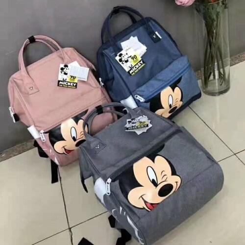 Disney Mickey mouse backpack multi-function large capacity backpack diaper bag waterproof men women shoulder bag Travel bag