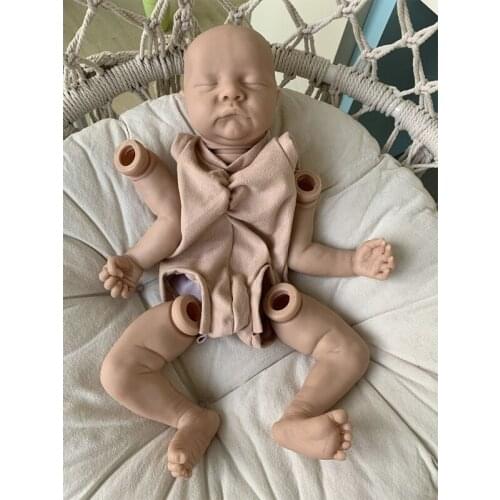 77HD Reborns Doll Kit 21 inch Blank Unpainted Baby Dolls DIY Handmade Lifelike Realistic Set Mould with Head Full Limbs & Body