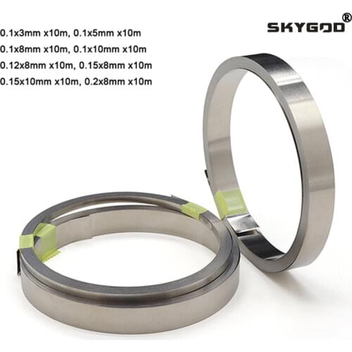 18650 Li-ion Battery Nickel Sheet Plate Nickel Plated Strip Connector 0.1mm Steel Belt Spot Weld Machine Battery Welder 10m