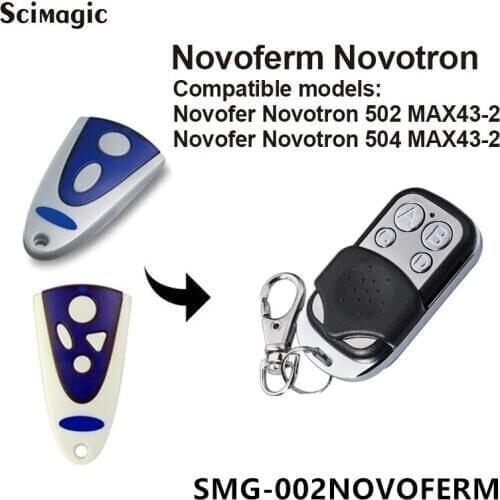 NOVOFERM MCHS43-2 MTR43-2 MNHS433-02 MNHS433-04 NOVOTRON 502 MAX43-2 Garage Door Remote Control 433.92MHz Rolling Code