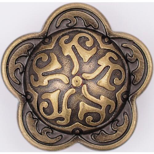 LOT 10PCS 17*17MM ANTIQUE BRASS WESTERN CELTIC FLOWER LEATHER CRAFT CONCHOS TACK DECORATION HORSE SADDLES SCREW BACK
