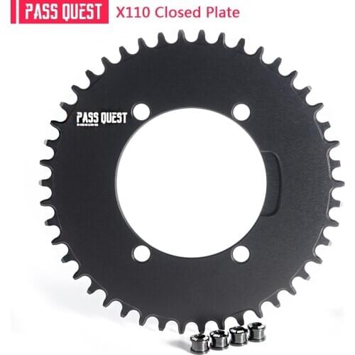 PASS QUEST Round Road Bike Chain Crankshaft Closed disk 110BCD 42-58 Narrow Wide Chainring For R2000 R3000 4700 5800 6800 DA9000
