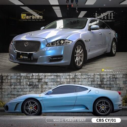 WRAPMASTER 1.52*18meter Wrapping Self Adhesive PVC Air Bubble Free Candy Double Color Car Film