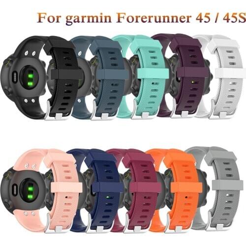 Replacement watchband For Garmin Forerunner 45/45S fashion Watch Strap silicone Watch Case for Garmin Forerunner 45 45S Bracelet