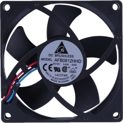 For delta AFB0812HHD 8CM 80MM 80*80*20MM 12V 0.4A 2-wire Server Inverter Cooling fan