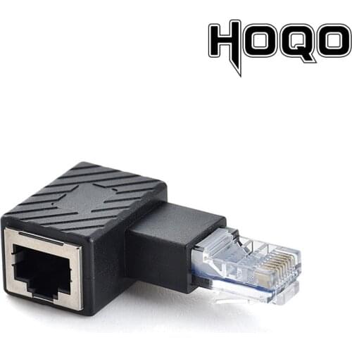 Left Right Up Down Angle CAT5E RJ45 Revolution Female Elbow Cable 90 Degrees Network Signal Adapter RJ45 Male To Female